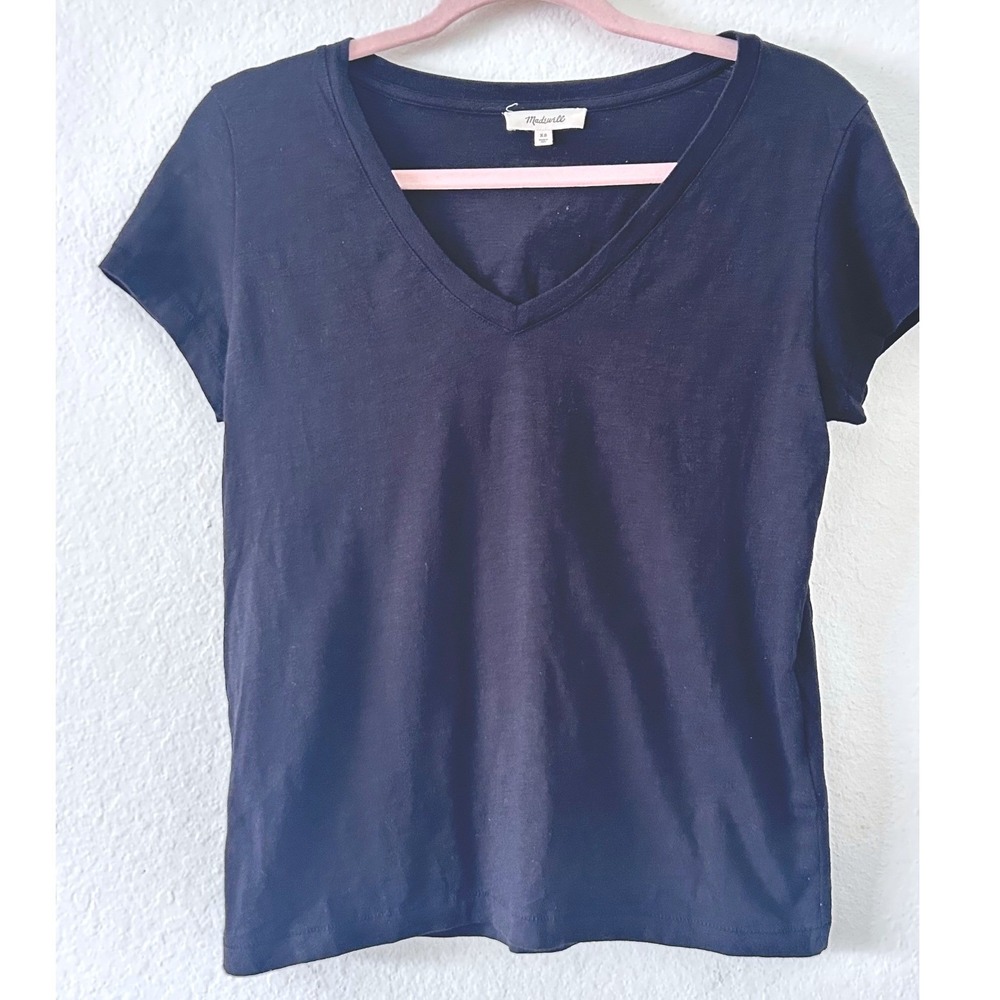 Madewell Black‎ V-Neck Short Sleeve Pima Cotton T-Shirt XS